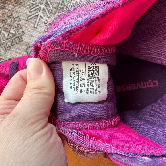 Kids Pink High-Top Sneakers-Size 3-Converse - Picture 5 of 6